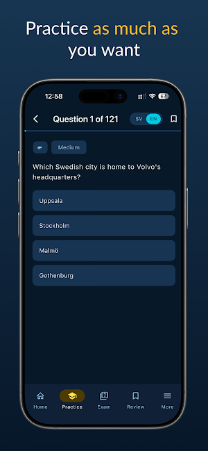 Swedish Citizenship Test Screenshot 3