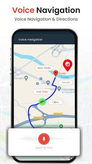 GPS Map Navigation：Street View Screenshot 1
