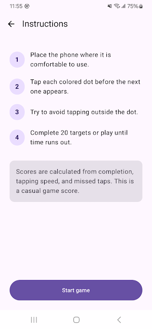 Tap Dots Challenge Screenshot 1