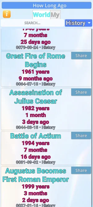 How Long Ago: Event Tracker Screenshot 3
