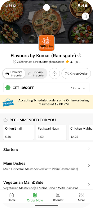 Flavours by Kumar (Ramsgate) Screenshot 1