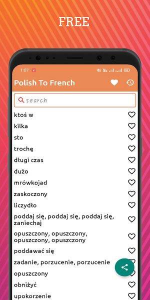 Polish To French Dictionary Of Screenshot 0