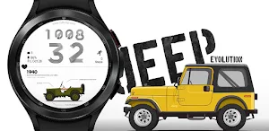 Watch Face White Car Wear OS Screenshot 1