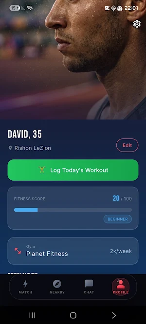 GymCrush - Fitness Dating App Screenshot 1