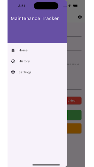 Maintenance Tracker Screenshot 1