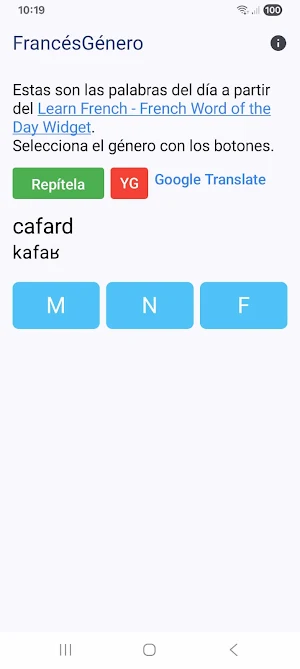 FrancésGénero Screenshot 0