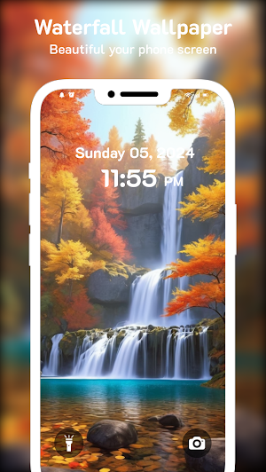 Waterfall Wallpaper-Background Screenshot 1