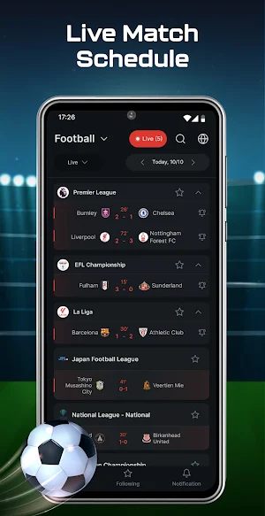 Live Football & Sports Score Screenshot 0