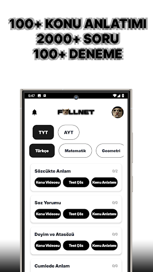 FullNet TYT AYT YKS 2026 2025 Screenshot 2