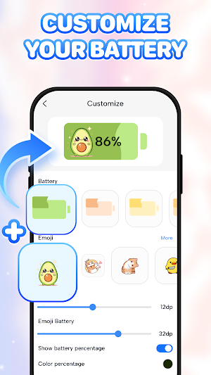 Emoji Battery - Battery Icon Screenshot 2