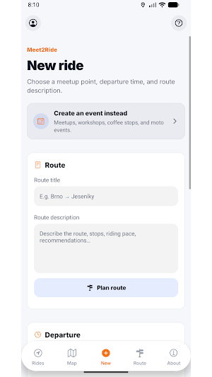 Meet2Ride Screenshot 2