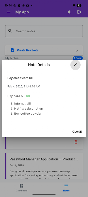 My Notes Screenshot 1
