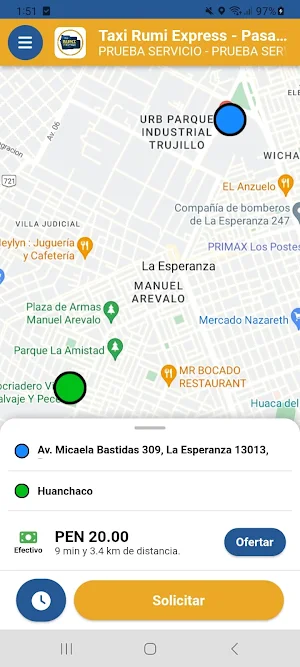 Taxi Rumi Express - Pasajero Screenshot 0