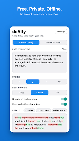 deAIfy Screenshot 2