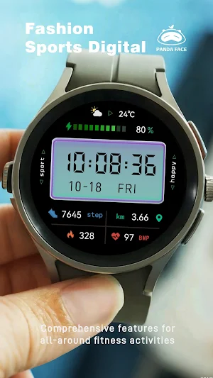 Fashion Sports Digital Wear OS Screenshot 1