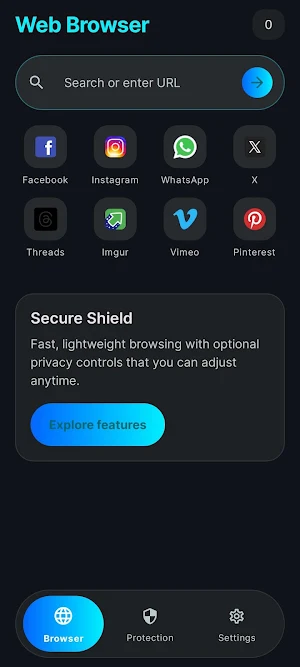 Fast Web Browser & Explorer Screenshot 0