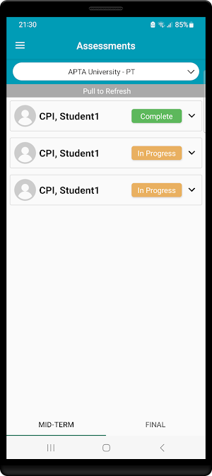 APTA Clinical Performance Screenshot 1
