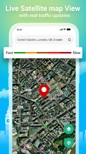 Satellite View GPS Navigation Screenshot 0