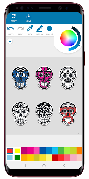 Skulls Coloring Book Screenshot 2