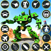Robot Bus Army Car Game 3d