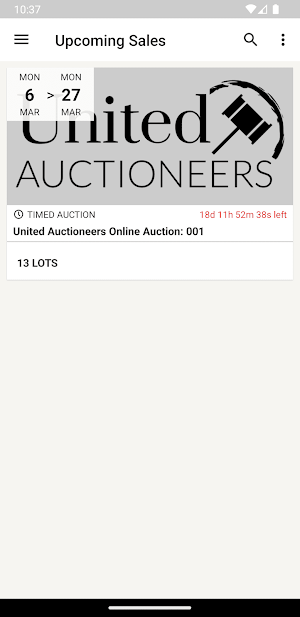 UNITED AUCTIONEERS Screenshot 0