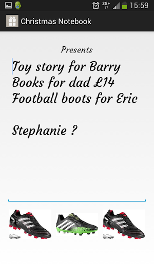Christmas Notebook Screenshot 1