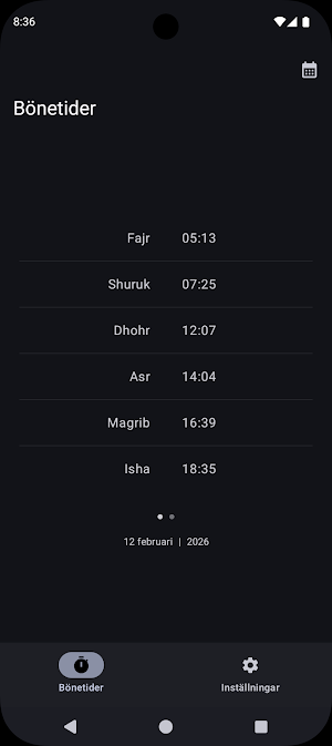 Bönetider Screenshot 2