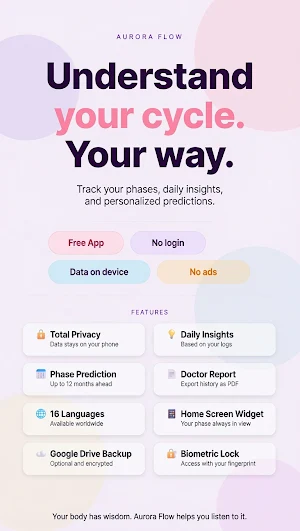 Aurora Flow — Period Tracker Screenshot 0