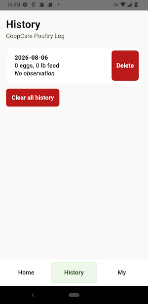 FlockCare Sheep Log Screenshot 1