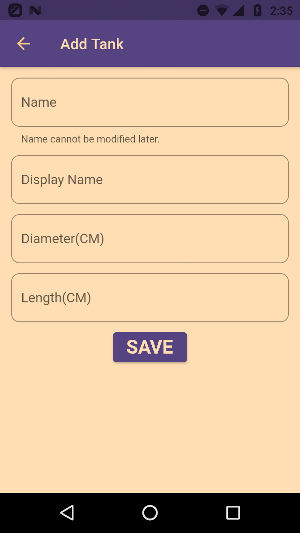 Fuel Tank Volume Calculator Pro using dip scale Screenshot 1