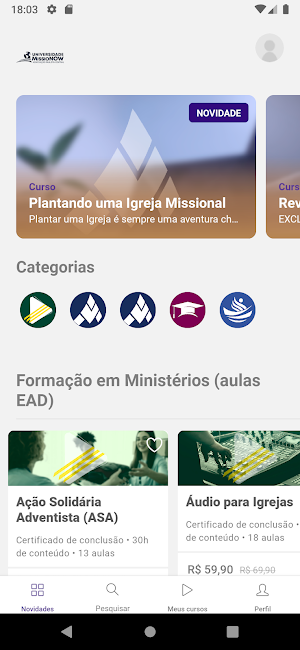 Universidade Missionow Screenshot 0