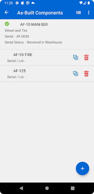 Infor LN As Built Scanning Screenshot 2
