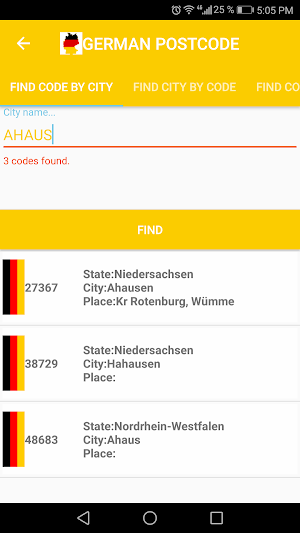 German POSTCODE Screenshot 0