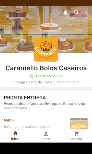 Caramello Bolos Caseiros Screenshot 1