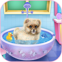 beautiful caring dog game