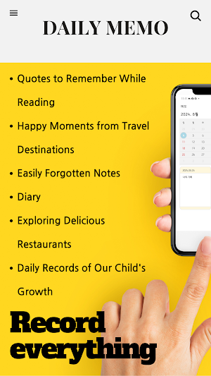 Daily Memo: Calendar Notes Screenshot 0