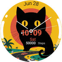 Great Catty Analog Watch Face