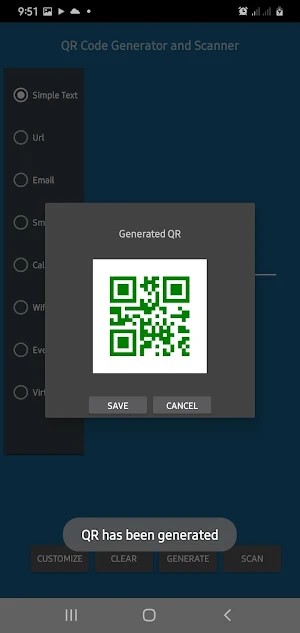 QR Generator and Scanner Screenshot 2