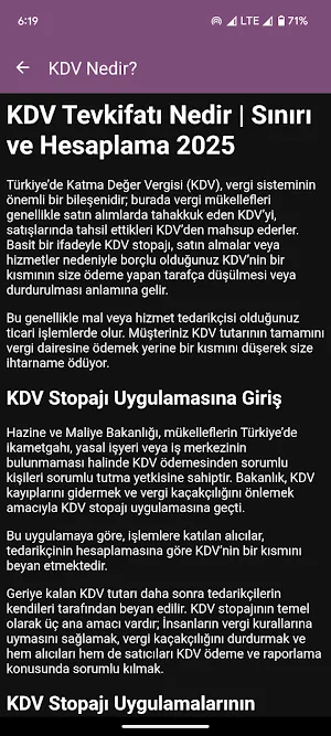 KDV Hesaplama Screenshot 2
