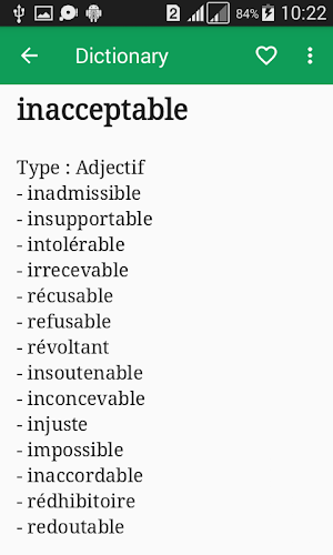 French Synonyms Offline Screenshot 2