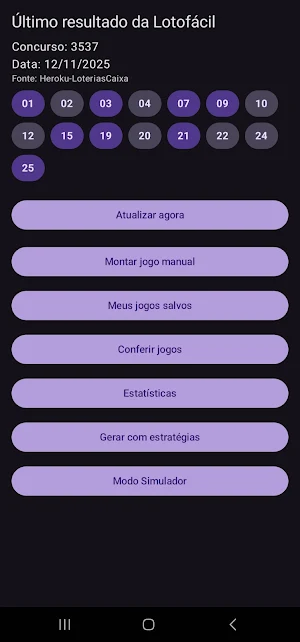 Estratégias Lotofacil Screenshot 0