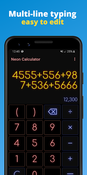 Calculator - Neon Edition Screenshot 1