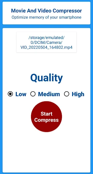 Movie and Video Compressor Screenshot 0
