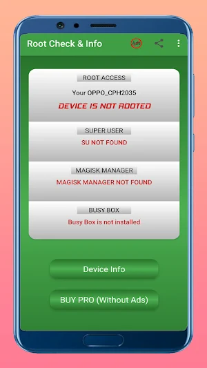 Root Check & Info Screenshot 2