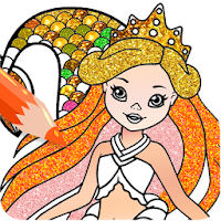 Mermaid Coloring Pages Glitter