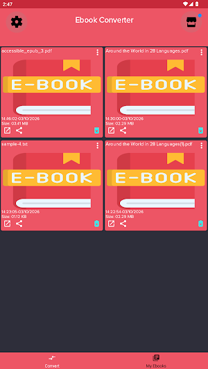 Ebook Converter: EPUB MOBI PDF Screenshot 3