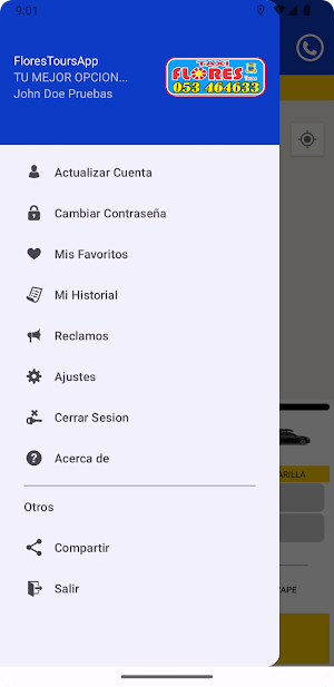 TAXI FLORES - CLIENTE Screenshot 2