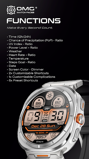 OMG 428 - Digital Watch Face Screenshot 0