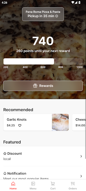 Pana Roma Pizza & Pasta Screenshot 0