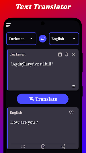 Turkmen Translator Screenshot 2
